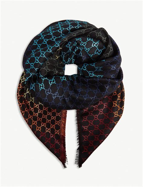 rainbow gucci scarf|gucci monogram scarf.